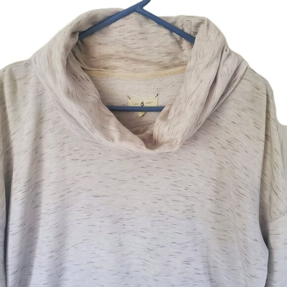 Lou & Grey Womens Size XS Signature Soft Tunic Top Gray Cowl Neck Drop Shoulder - Picture 3 of 10